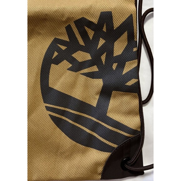 Timberland Drawstring Bag Sack Brown/Black Canvas Back Pack - Picture 2 of 8